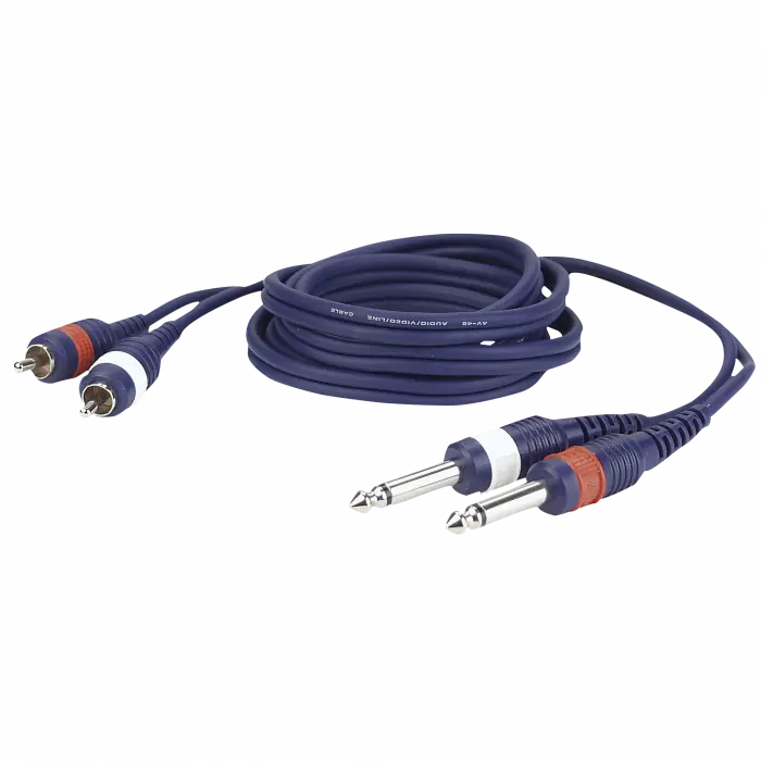 2 x Jack Mono naar 2 x RCA 1,5mtr