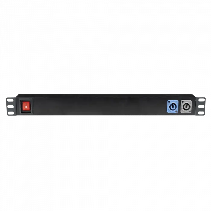 19 Inch 1U Socketstrip 7 (Powercon In/Out)