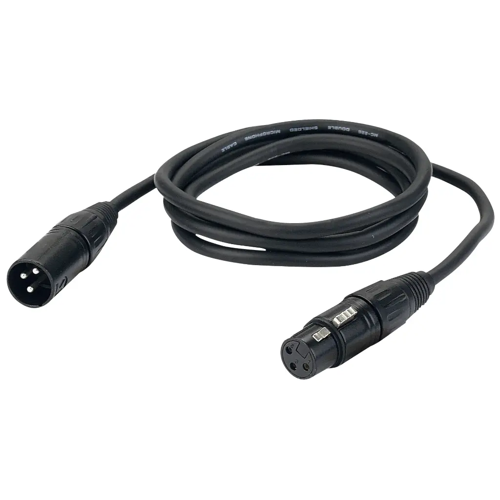 XLR Male - XLR Female microkabel 1,5m