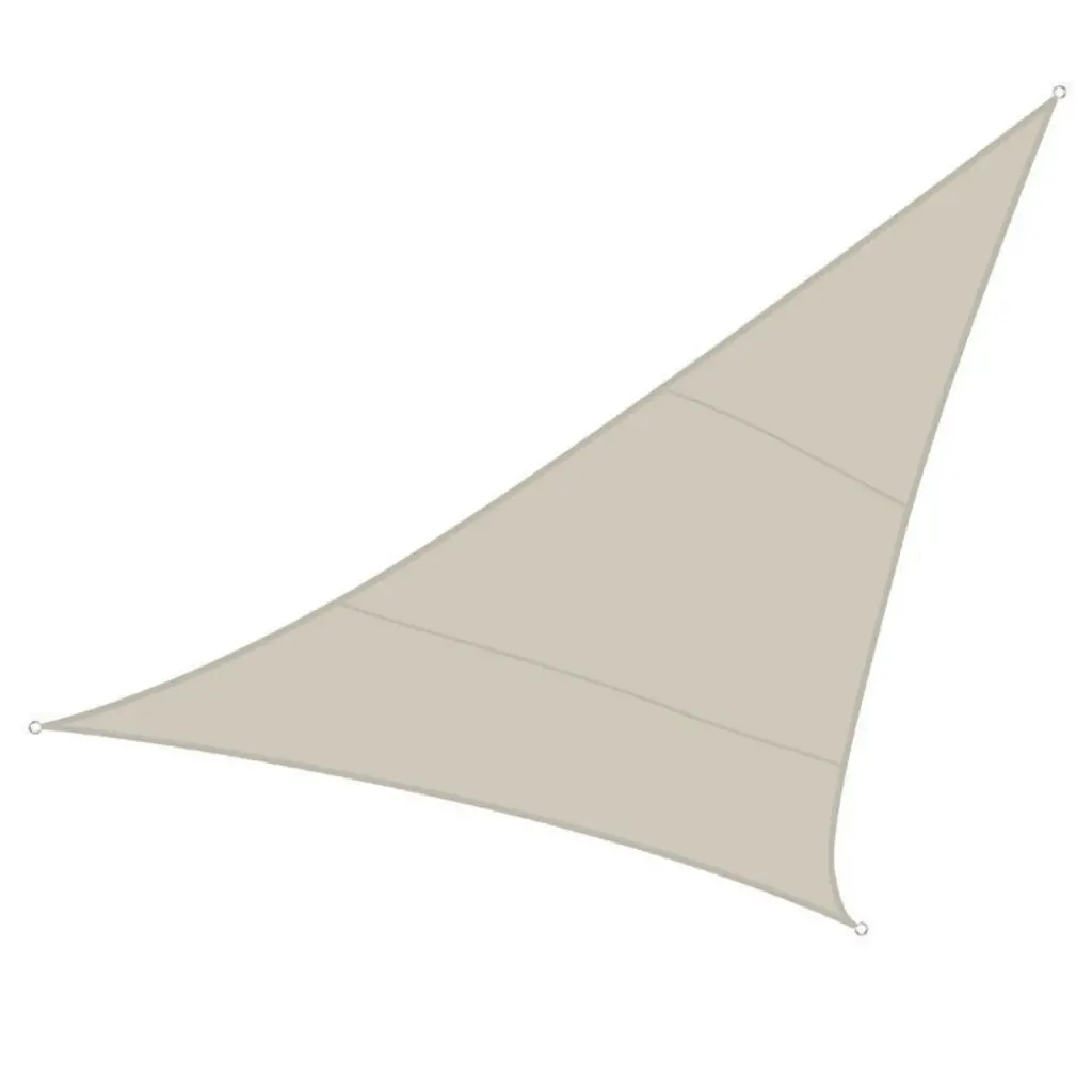 Driehoekzeil  3.6x 3.6 x 3.6 m, 160 g/m², polyester, driehoek, crème