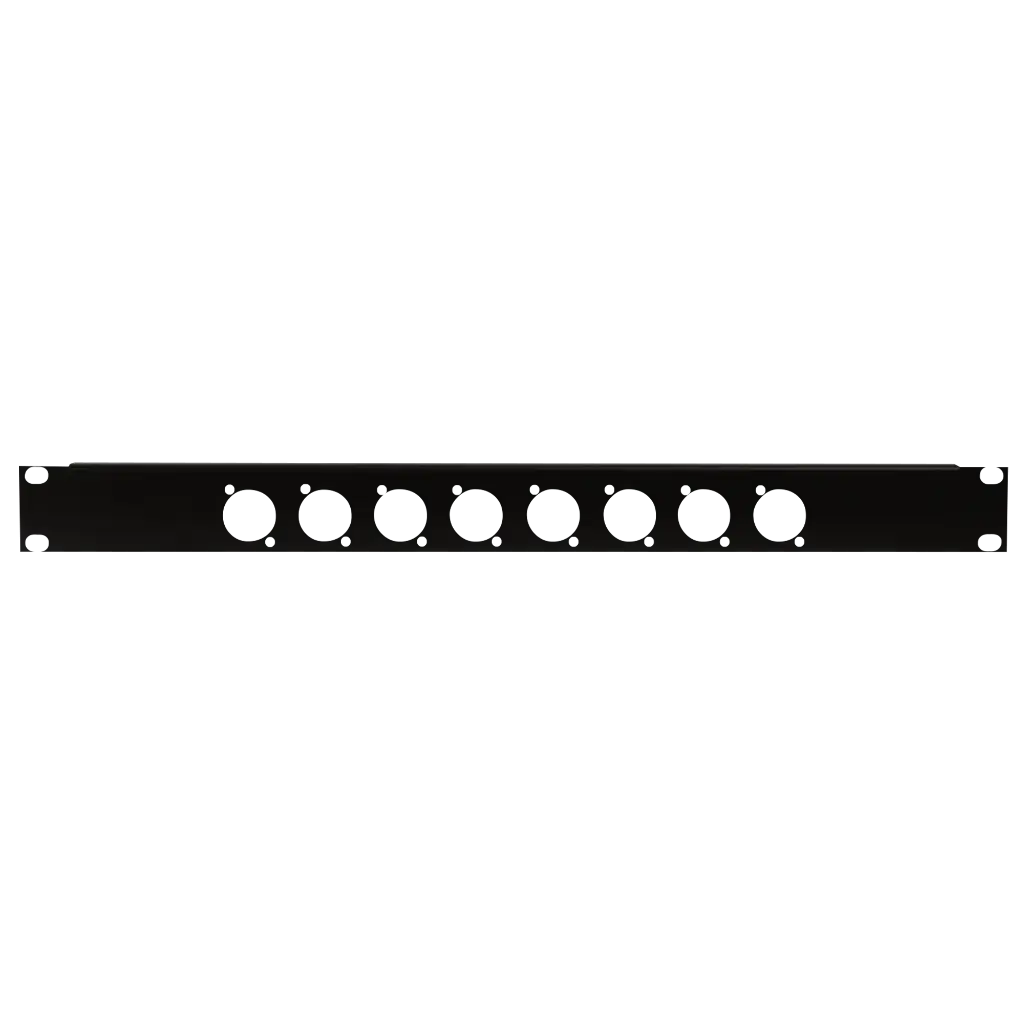 19 Inch 1U Connector Panel 8 x D-size