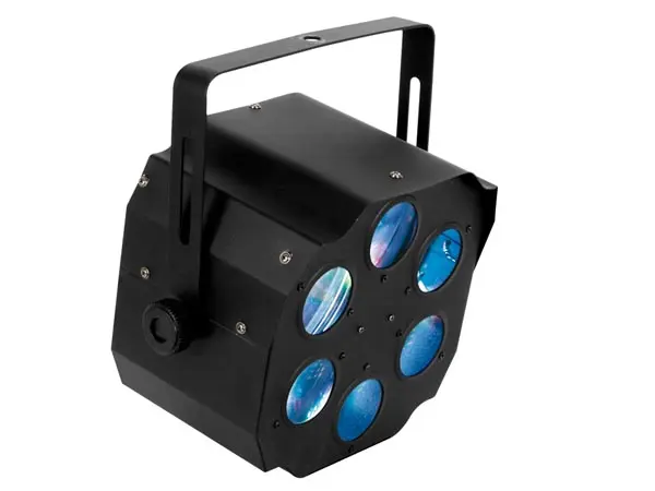 KOMBO - EFFECT MET 6 LENZEN - 3 x 3W R+G+B LEDS
