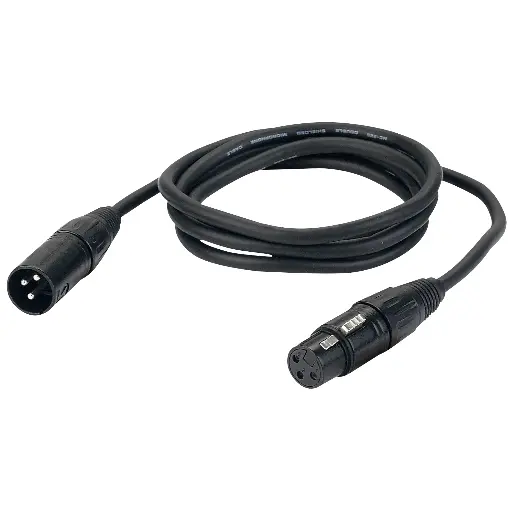 XLR Male - XLR Female microkabel 1,5m