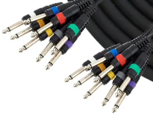 8 x Mono Jack naar 8 x Monojack Multikabel 5m