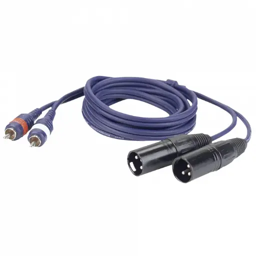 [FL26150] 2 x RCA naar 2 x XLR male 1,5m