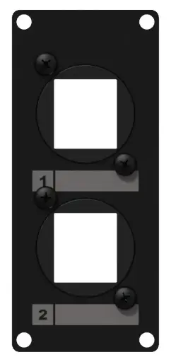 Caymon CASY 1 module - 2x Keystone Black