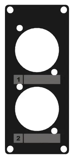 Caymon CASY 1 module - 2x D Size Black