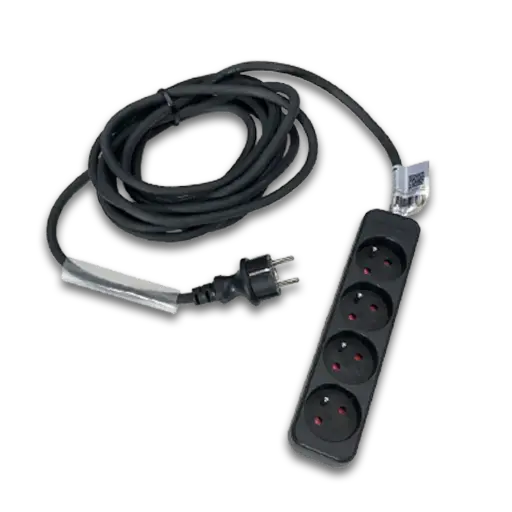 Verdeelblok 4 stopcontacten 3x1.5mm² 5m