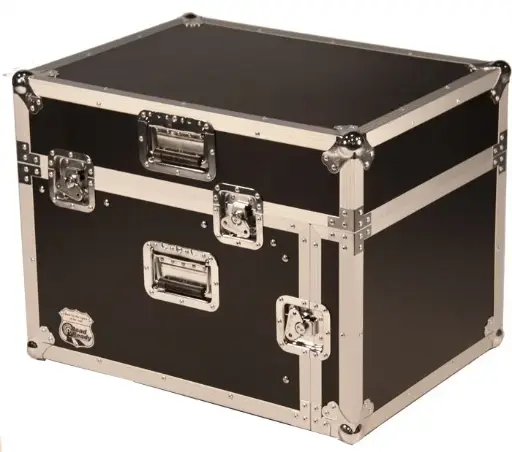 Flightcase 19 Inch 12U mixer rack / 6U verticaal rackcase
