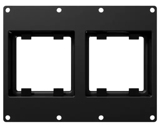 CASY 3 space double 45x45 mm module plate Black