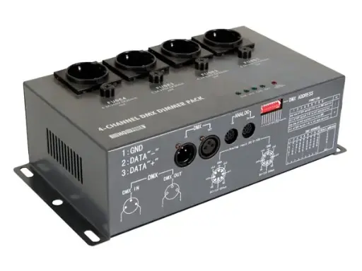 HQ Power 4 kanalen DMX Dimmer Pack